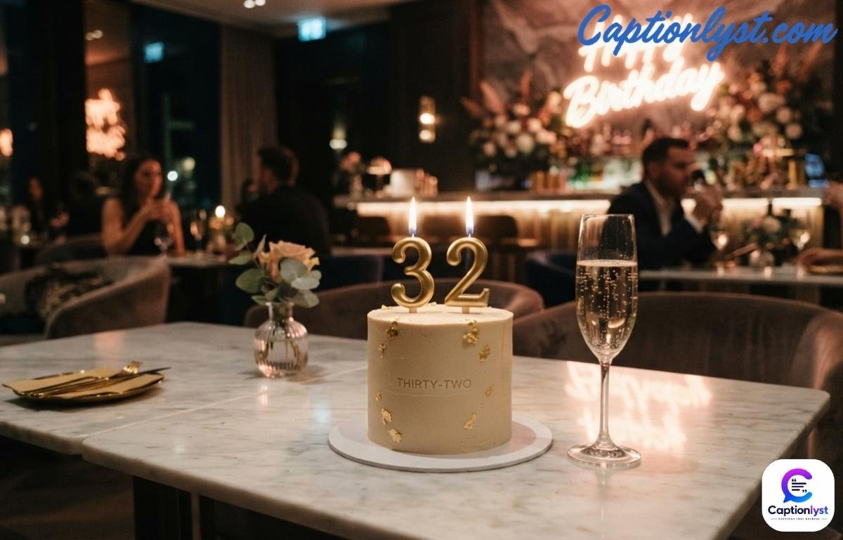 32nd Birthday Captions Funny, Aesthetic & Cool Ideas